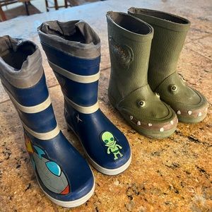 2 rain boots pairs toddler size 6